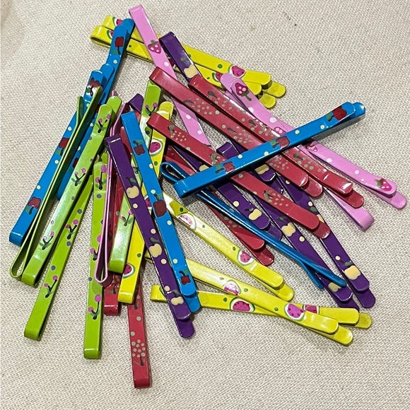 Hand Painted Hair Clip Style Bobby Pin Vintage Handcrafted Fruit Kawaii Retro 31 - Picture 1 of 16